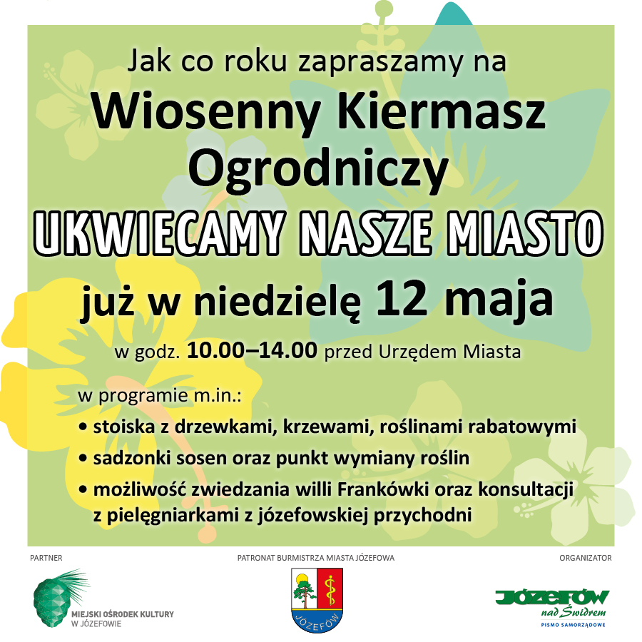 Plakat z informacjami o kiermaszu