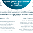 ulotka informacyjna jak zminimalizować ryzyko HPAI