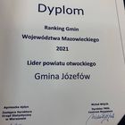 Dyplom dla lidera powiatu otwockiego.