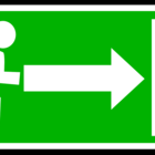 Symbol wyjścia ewakuacyjnego.
