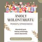 Plakat: informacje o konkursie i rysunek grupy ludzi.
